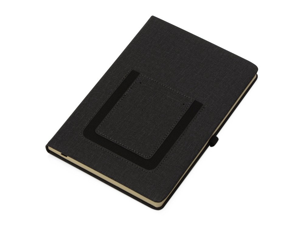 Блокнот Pocket 140*205 мм с карманом для телефона, черный, 14,5х21,5