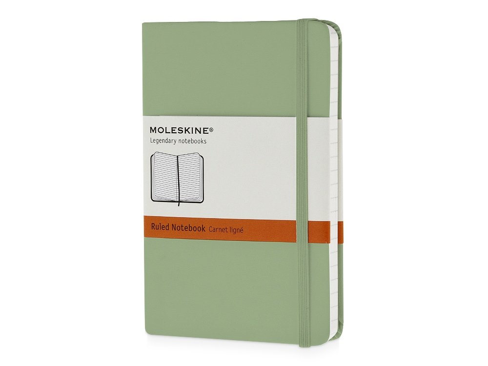 Записная книжка Moleskine Classic (в линейку) в твердой обложке, Pocket (9x14см), фисташковый, 9х14х1,5