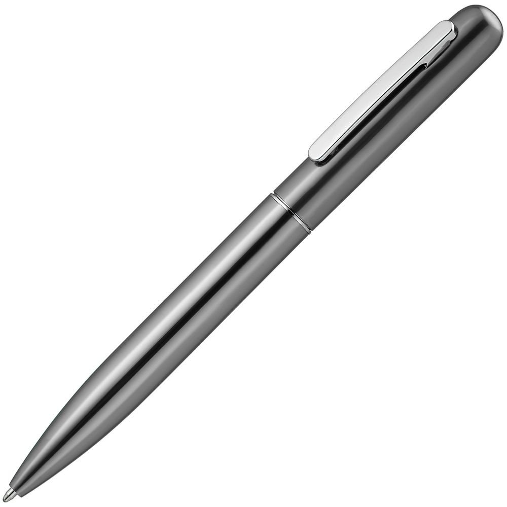 Ручка металлическая шариковая Scribo, серо-стальная