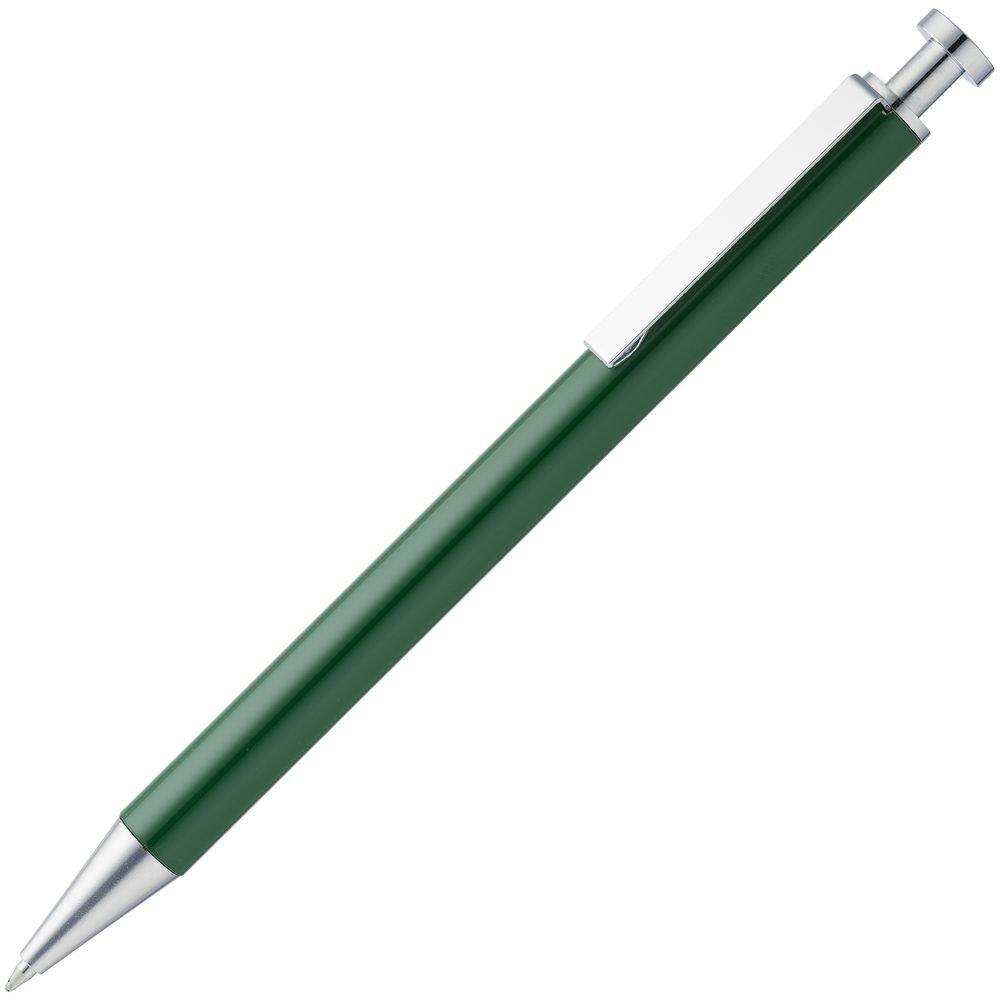 Ручка металлическая шариковая Attribute, зеленая
