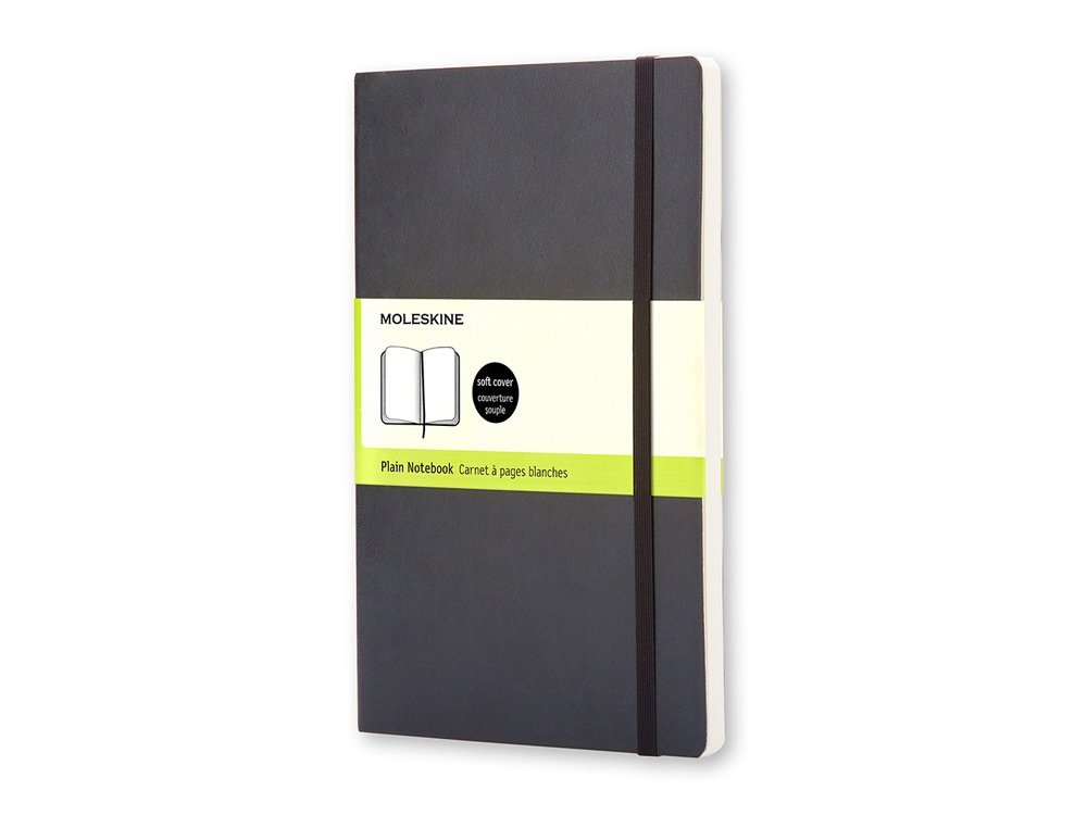Записная книжка Moleskine Classic Soft (нелинованный), Large (13х21см), черный, 13х21х1,2