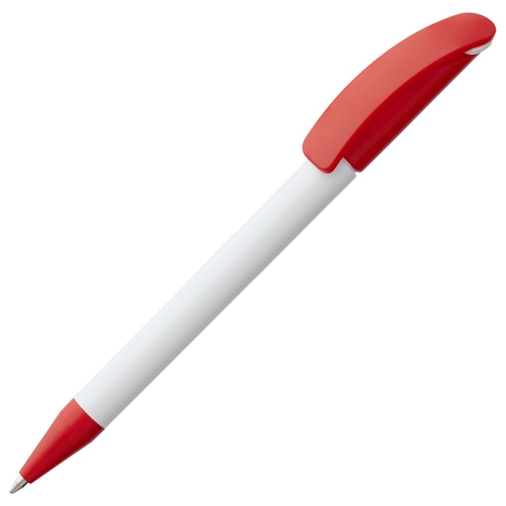 Ручка пластиковая шариковая Prodir DS3 TPP Special, белая с красным
