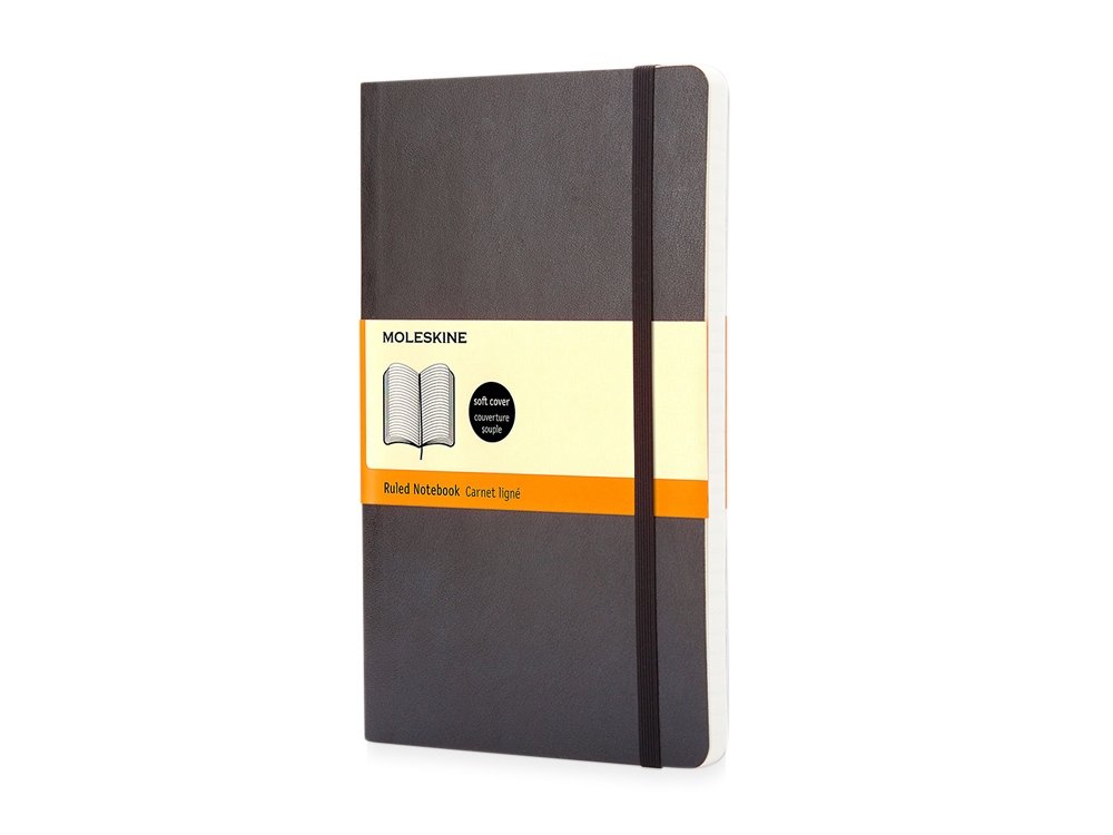 Записная книжка Moleskine Classic Soft (в линейку), Large (13х21см), черный, 13,1х21х1