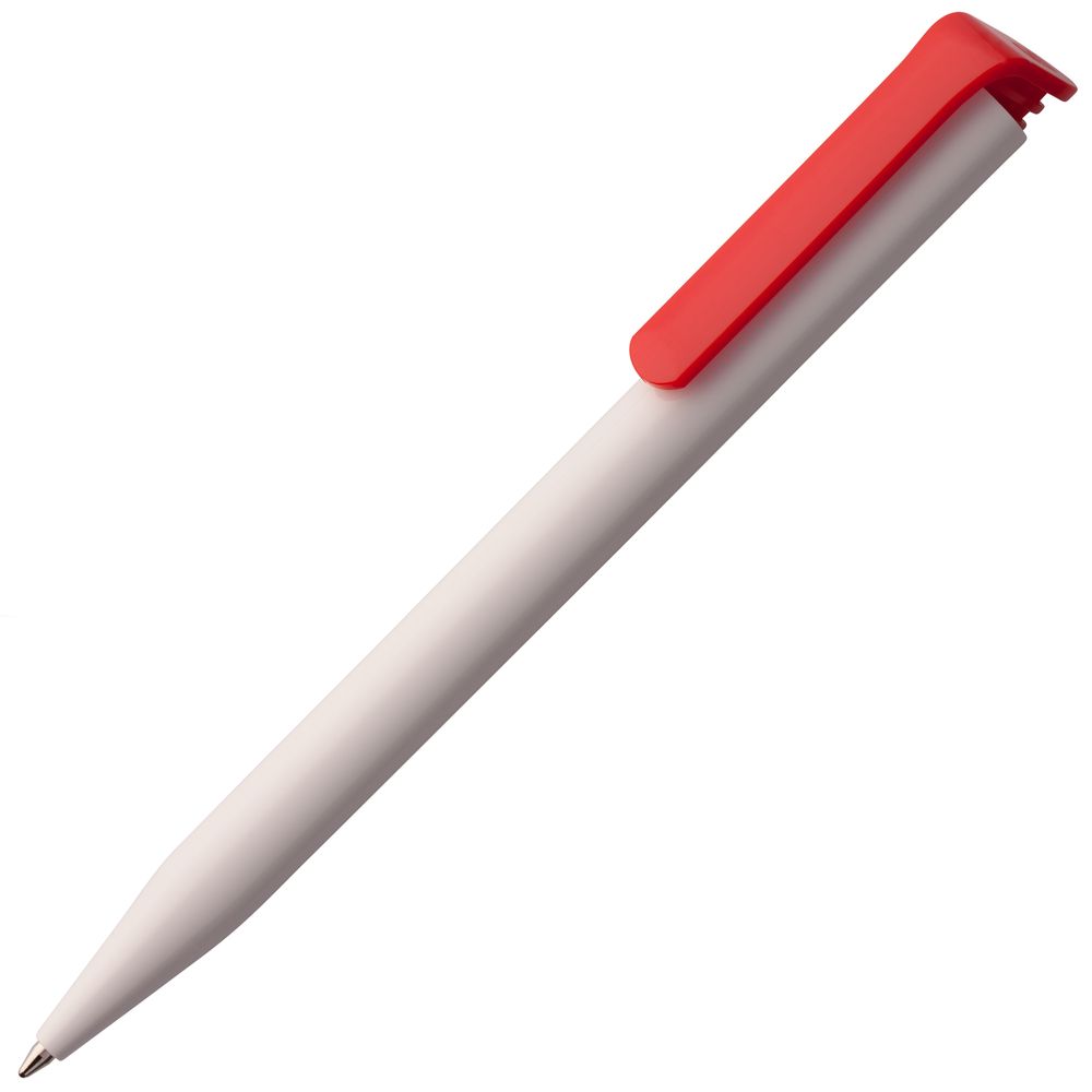 Ручка пластиковая шариковая Senator Super Hit, белая с красным