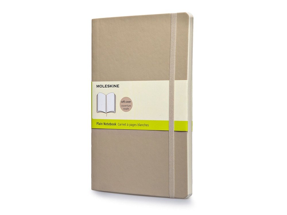Записная книжка Moleskine Classic Soft (нелинованный), Large (13х21см), бежевый, 13х21х1,2