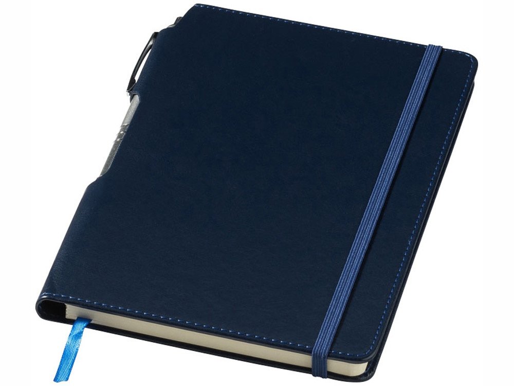 Блокнот А5 Panama с ручкой, синий, 14,5х21х1,5
