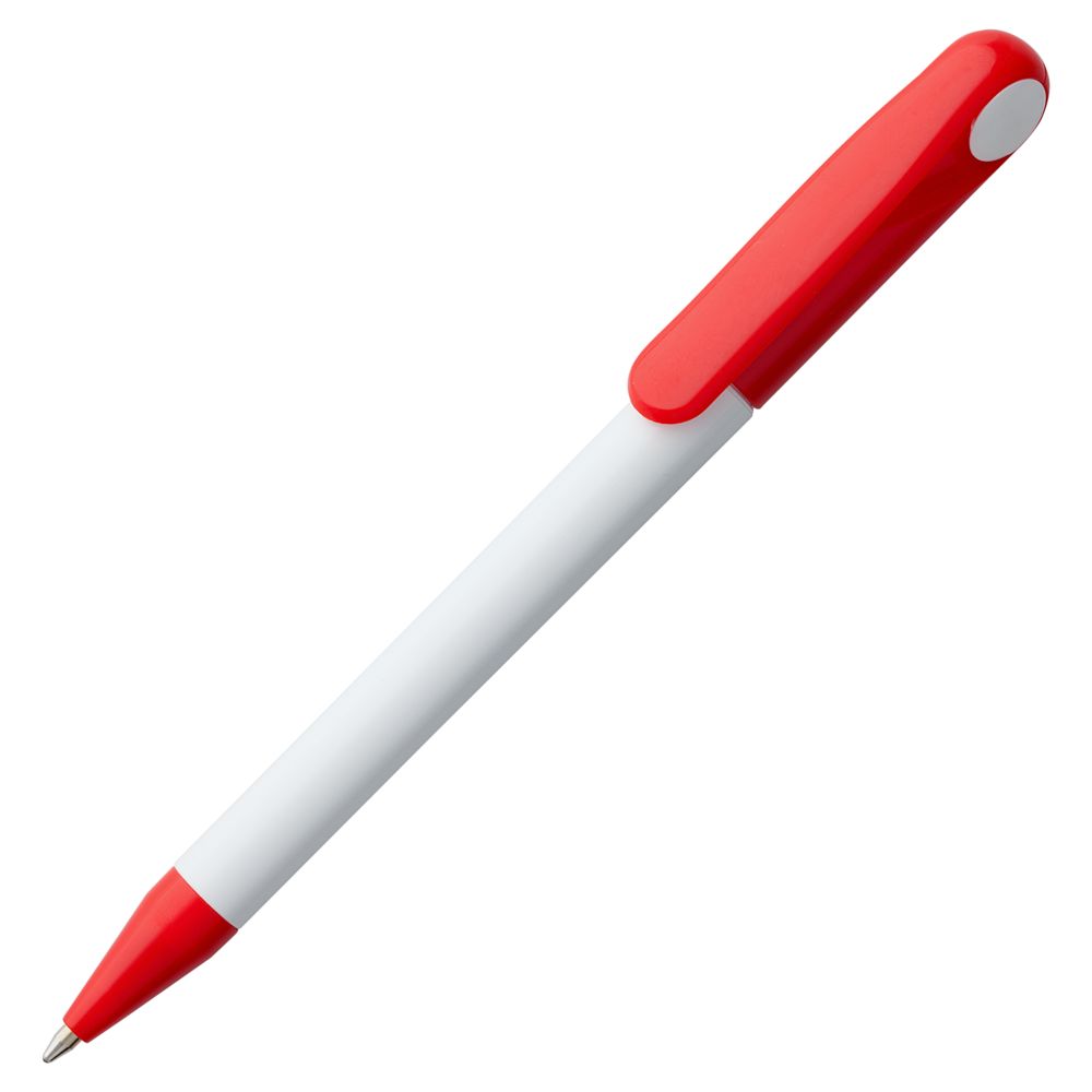 Ручка пластиковая шариковая Prodir DS1 TPP, белая с красным
