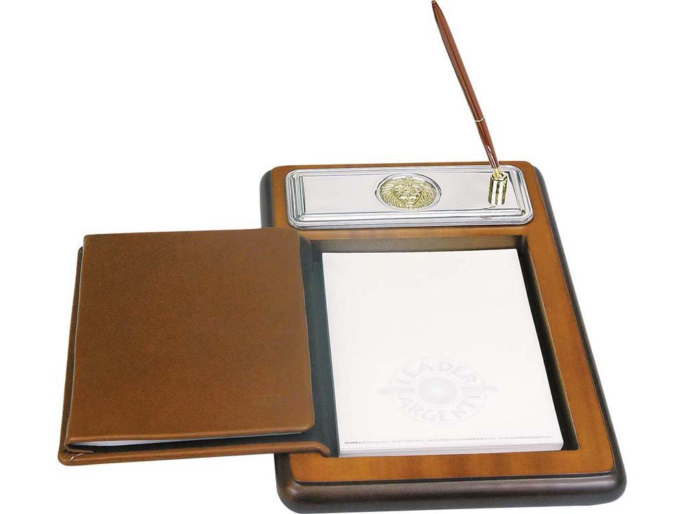 Подставка для бумажного блока с ручкой и телефонной книжкой Голова льва Luigi Pesaresi, 18,5х29,5х2,3