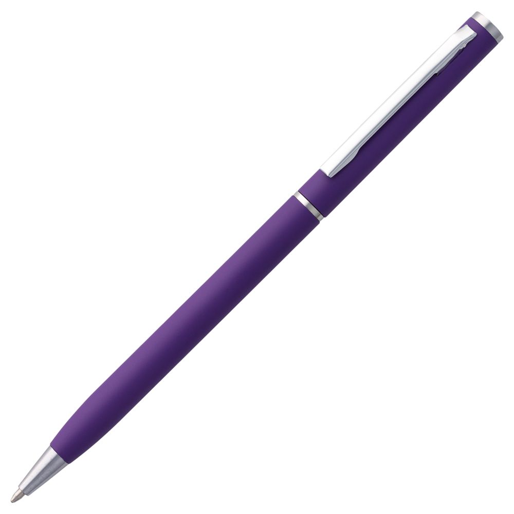 Ручка металлическая шариковая Hotel Chrome, ver.2, матовая фиолетовая