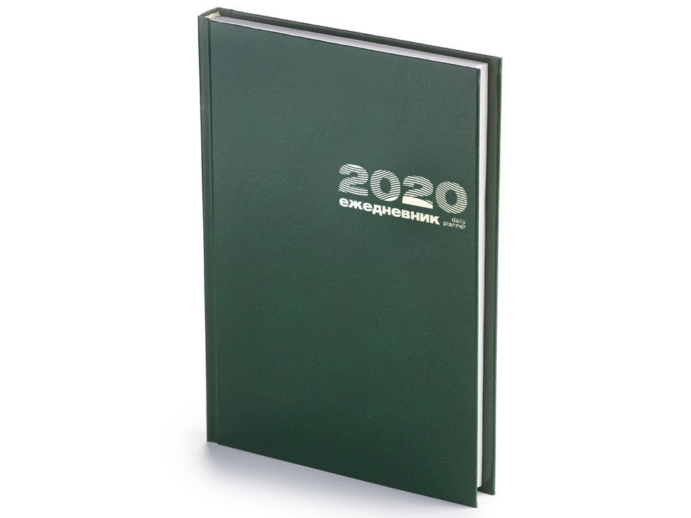 Ежедневник А5 датированный Бумвинил 2020, зеленый, 14,5х20,6х2