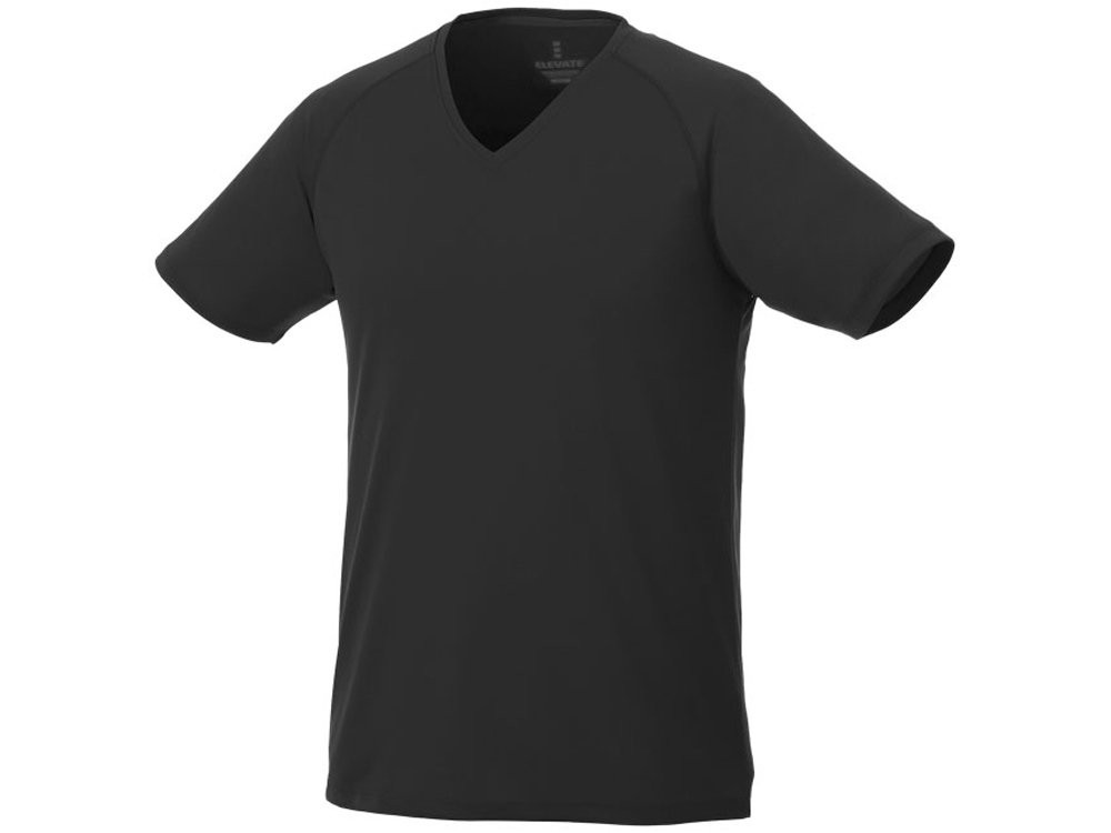 Модная мужская футболка Amery с коротким рукавом и V-образным вырезом, черный, S