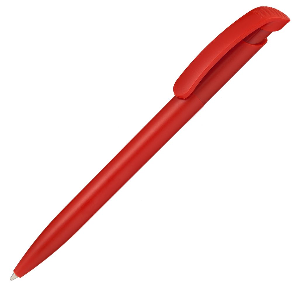 Ручка пластиковая шариковая Clear Solid, красная