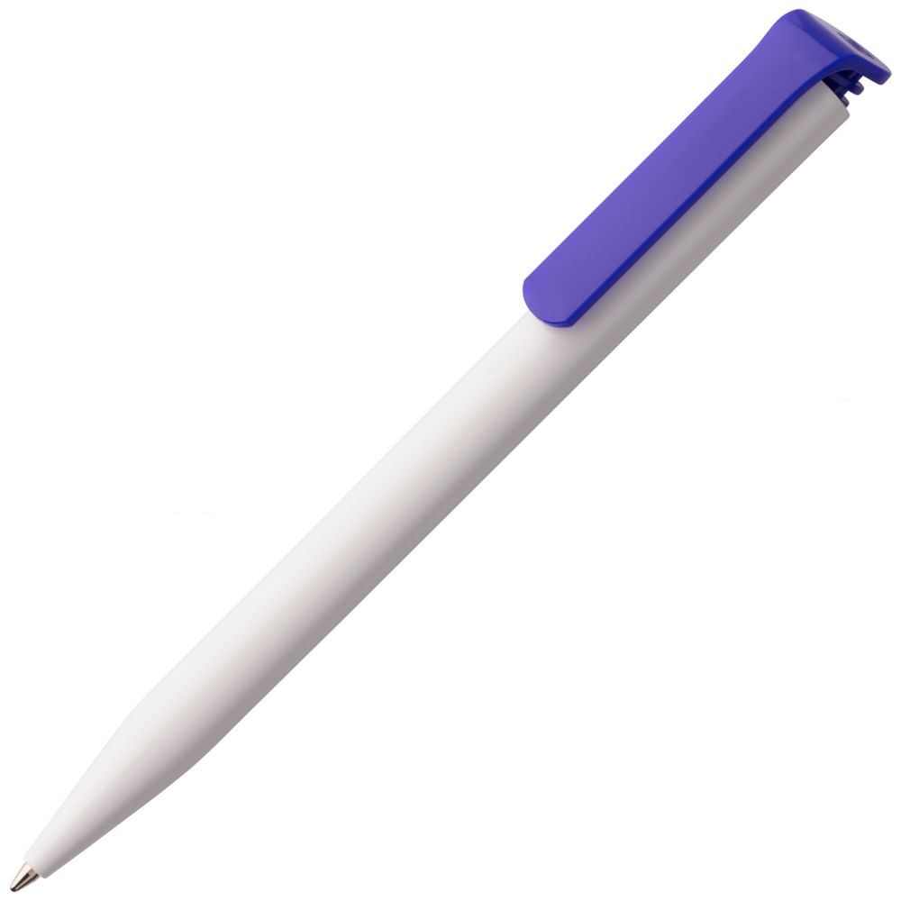 Ручка пластиковая шариковая Senator Super Hit, белая с темно-синим
