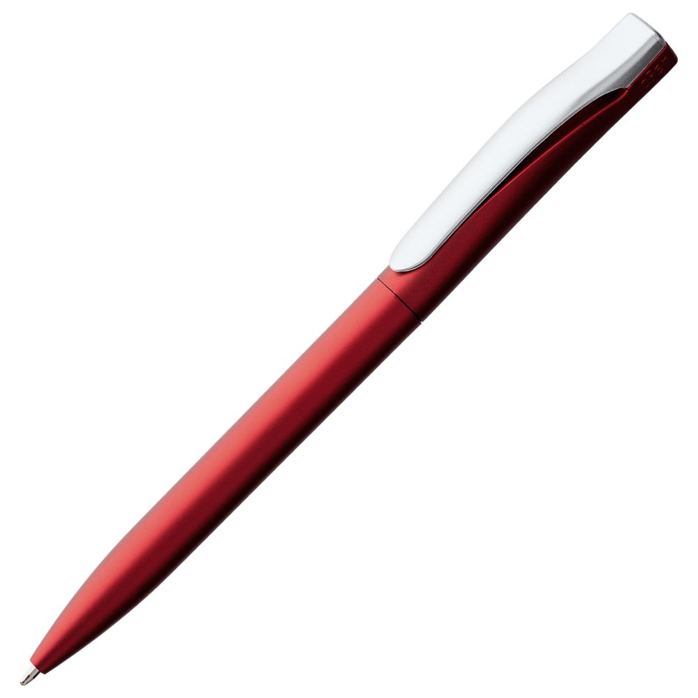 Ручка пластиковая шариковая Pin Silver, красный металлик