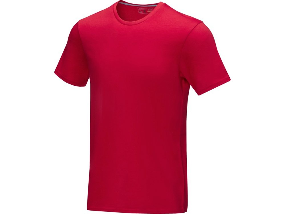Мужская футболка Azurite с коротким рукавом, изготовленная из натуральных материалов, красный, L