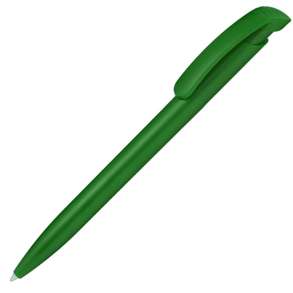 Ручка пластиковая шариковая Clear Solid, зеленая