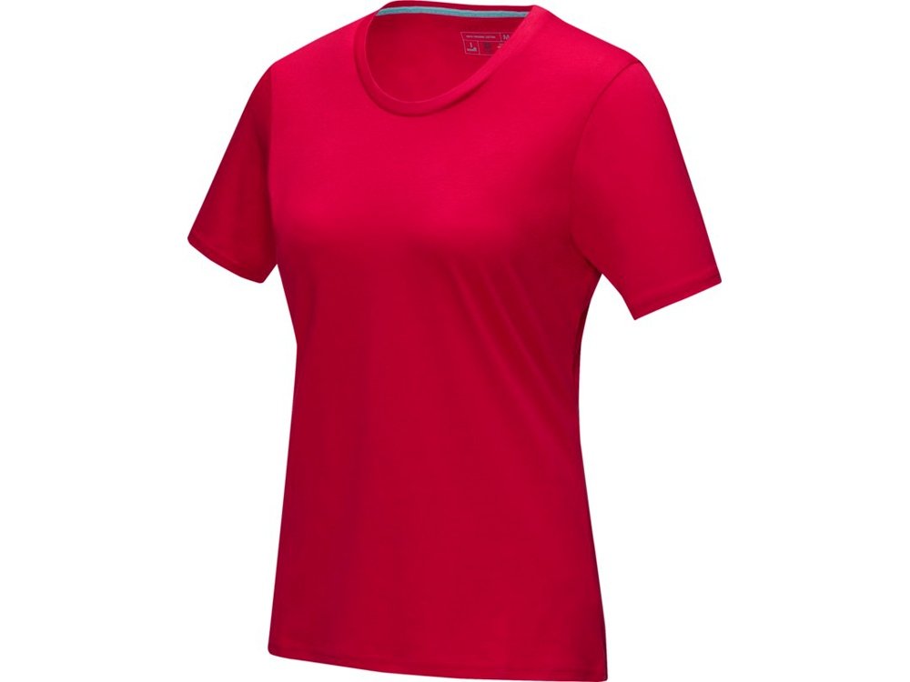 Женская футболка Azurite с коротким рукавом, изготовленная из натуральных материалов, красный, XS