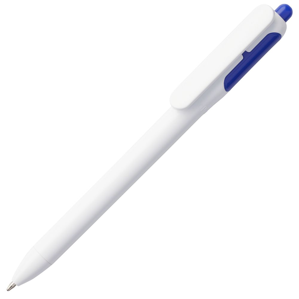 Ручка пластиковая шариковая Bolide, белая с синим
