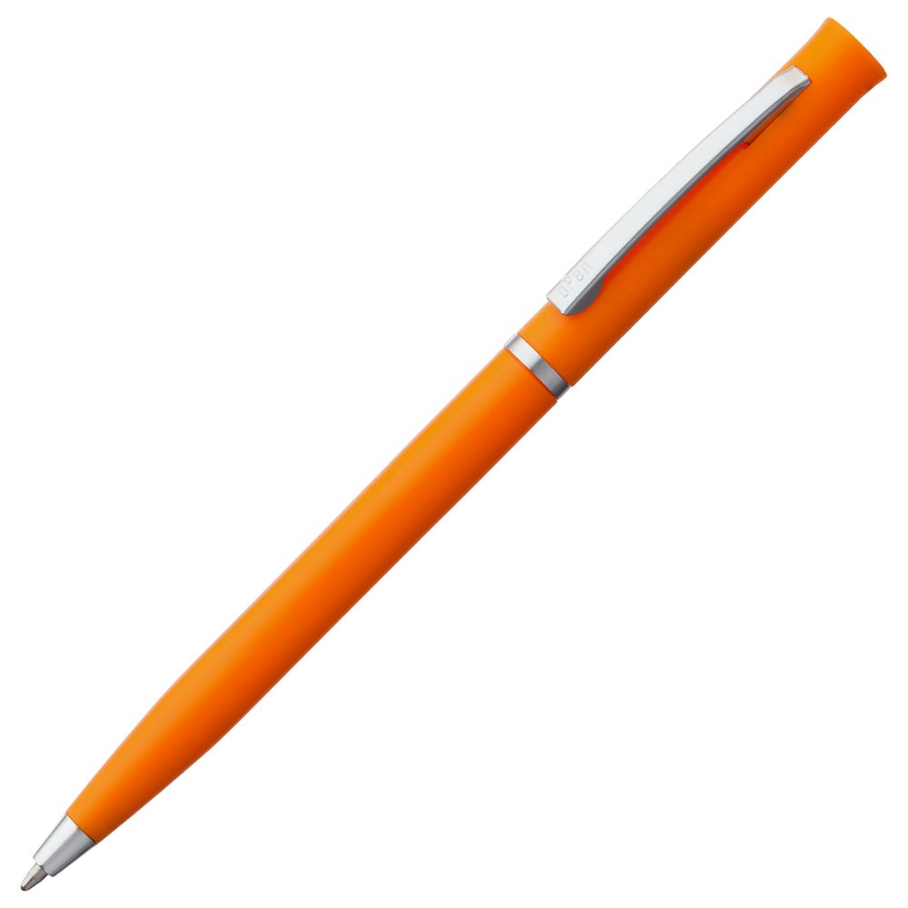 Ручка пластиковая шариковая Euro Chrome, оранжевая