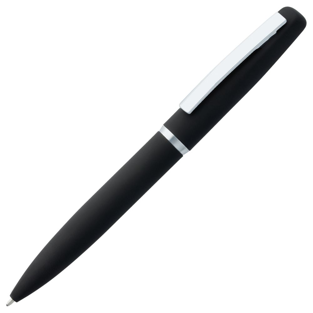 Ручка металлическая шариковая Bolt Soft Touch, черная