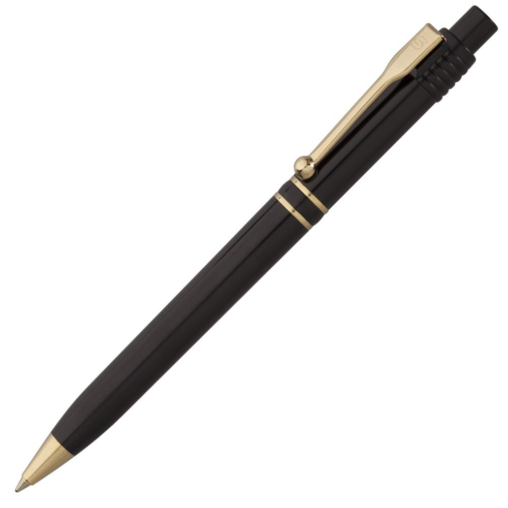 Ручка пластиковая шариковая Raja Gold, черная