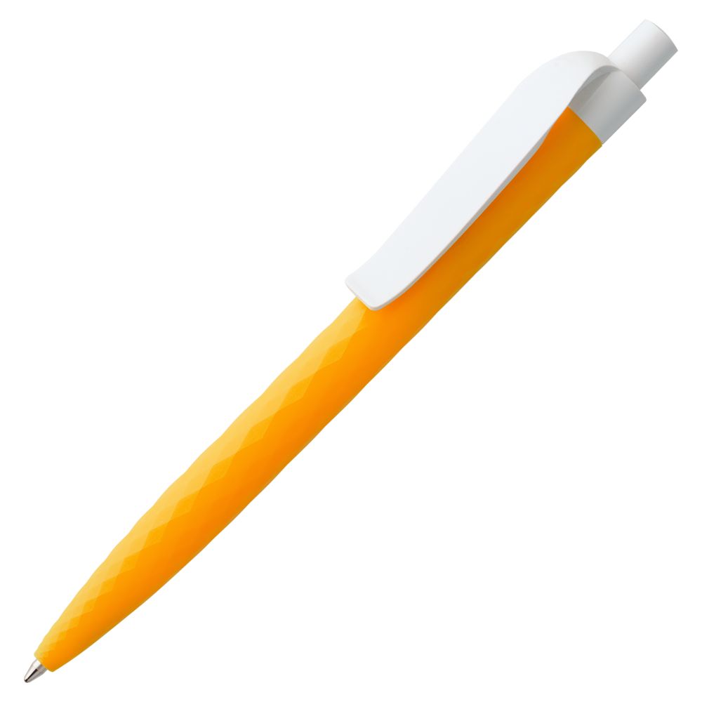 Ручка пластиковая шариковая Prodir QS01 PMP-P, оранжевая с белым