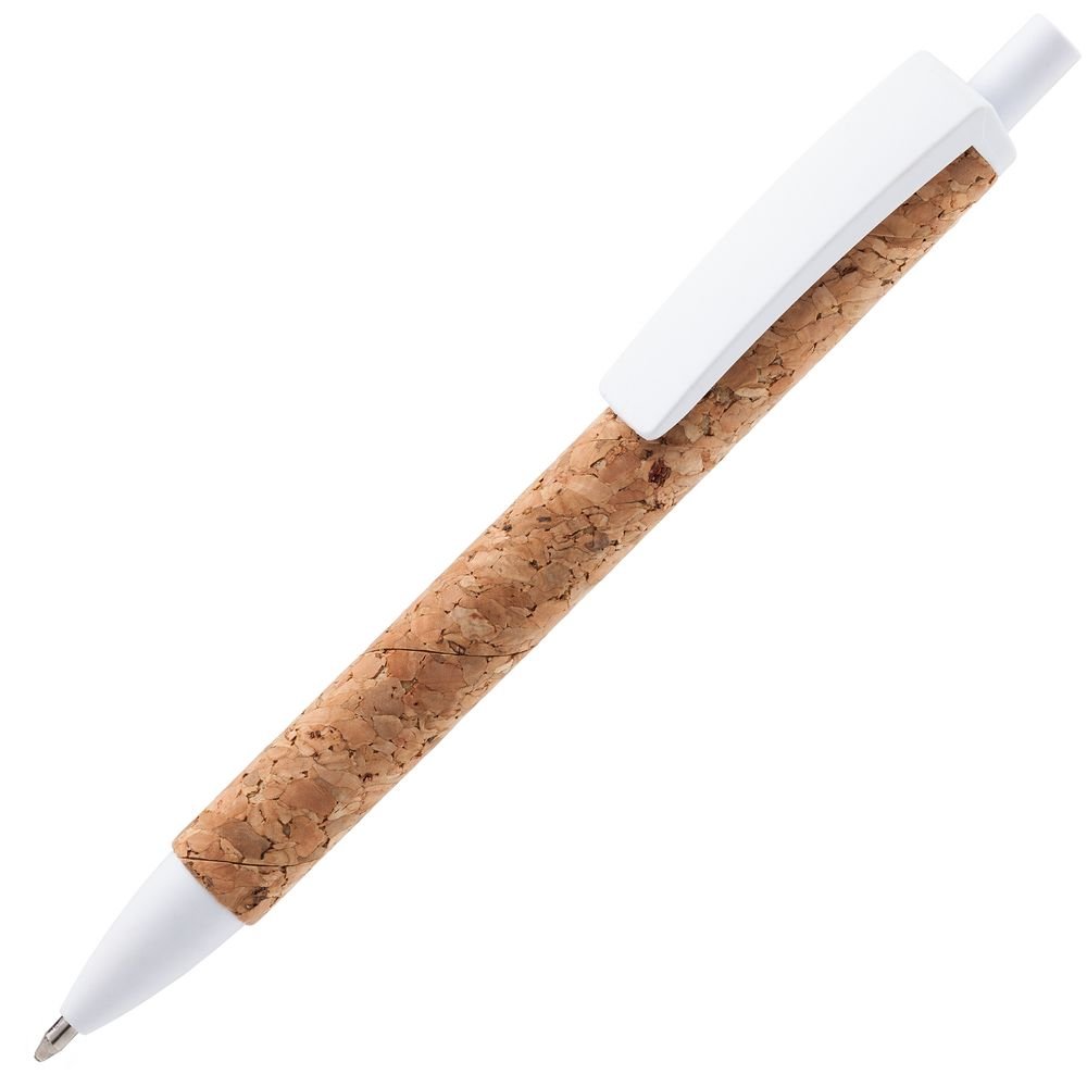 Ручка деревянная шариковая Grapho, белая