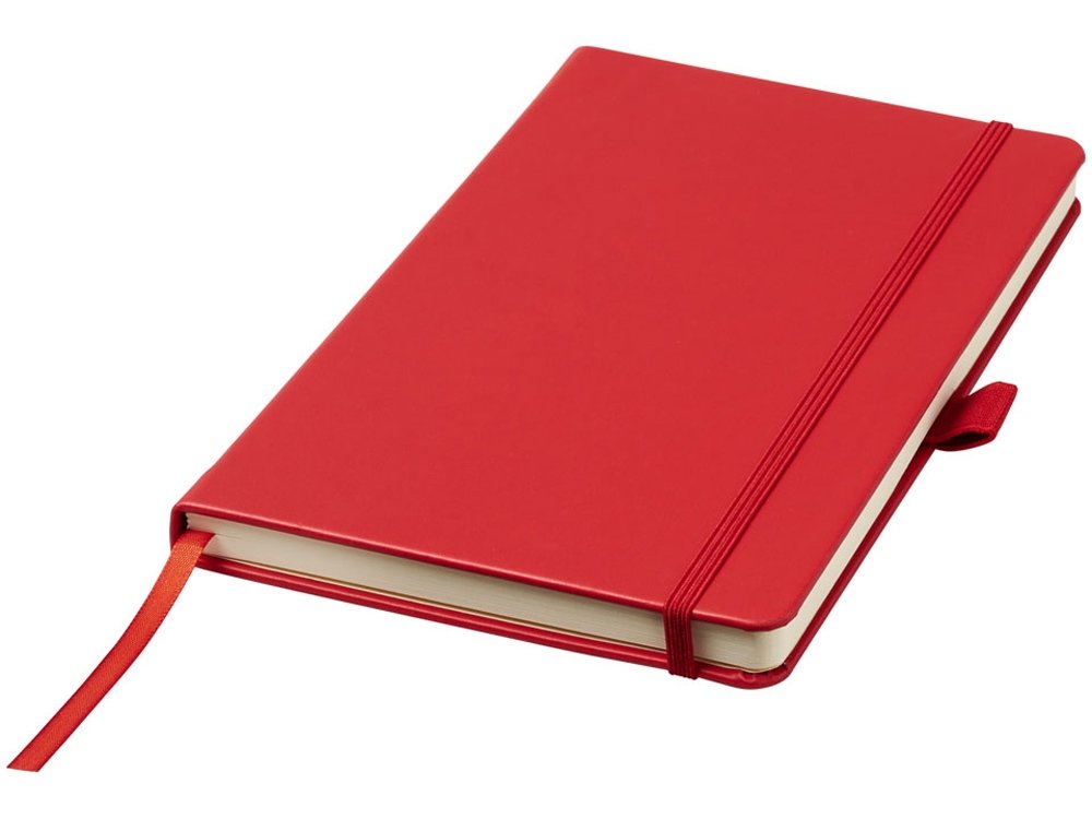 Записная книжка Nova формата A5 с переплетом, красный, 21,4x14,2