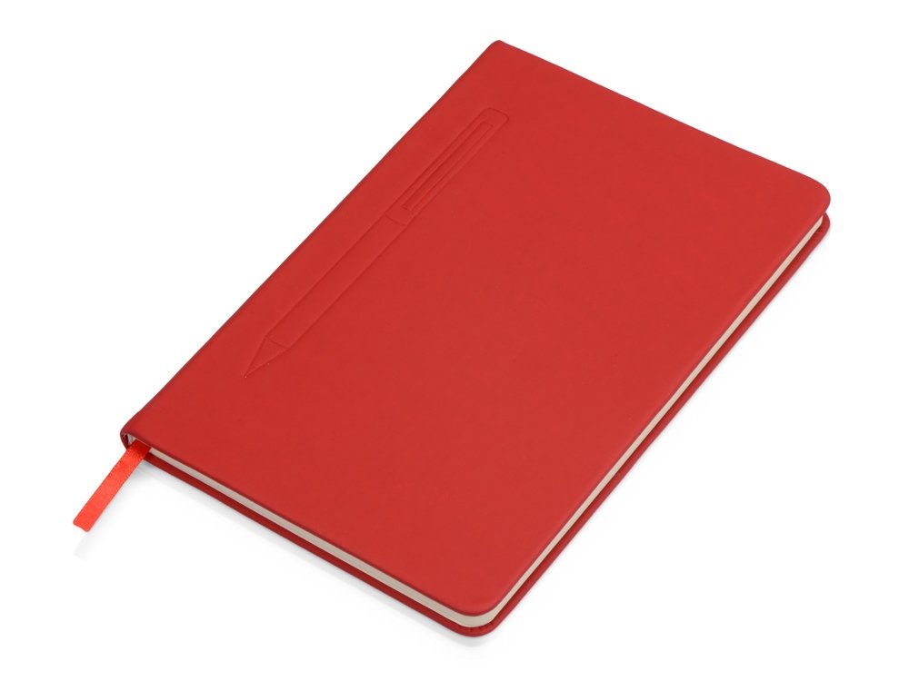 Блокнот А5 Magnet 14,3*21 с магнитным держателем для ручки, красный, 14,3х21х1,2