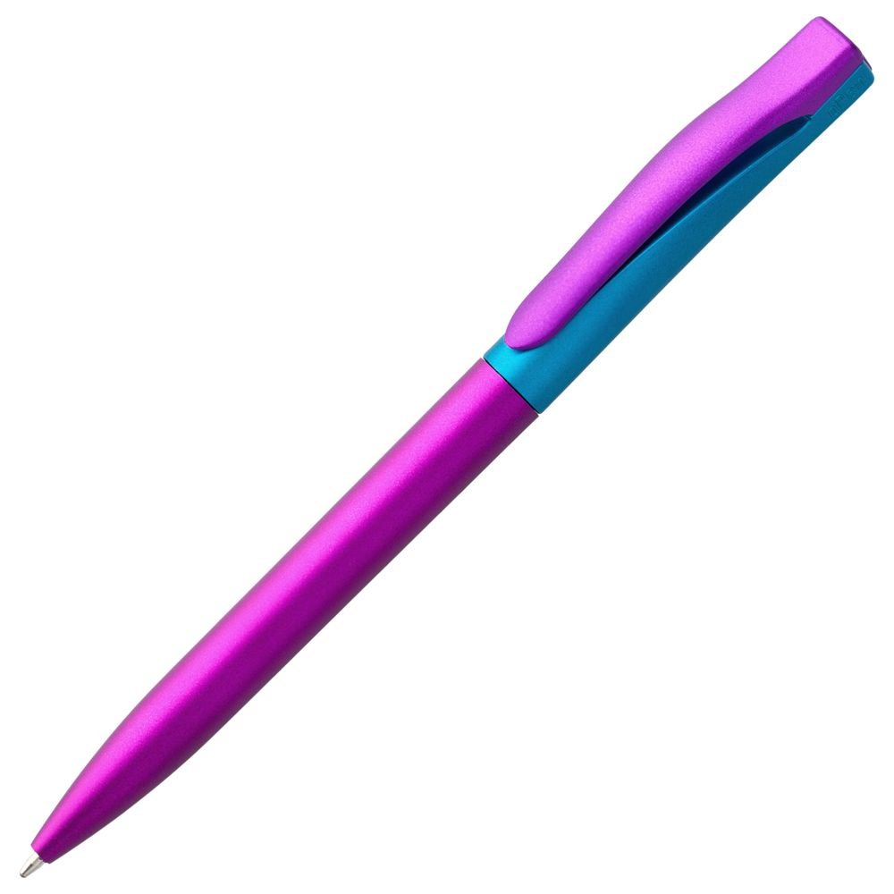 Ручка пластиковая шариковая Pin Fashion, розово-голубой металлик