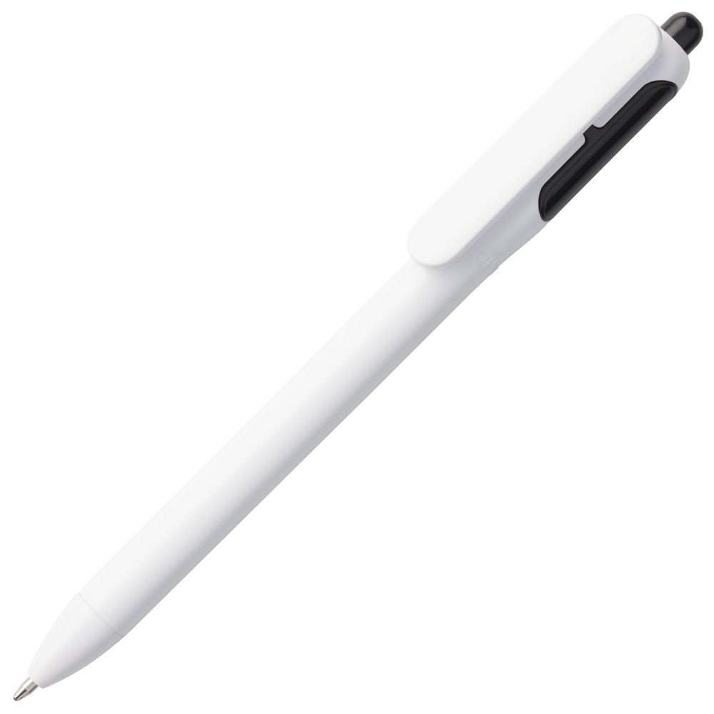 Ручка пластиковая шариковая Bolide, белая с черным