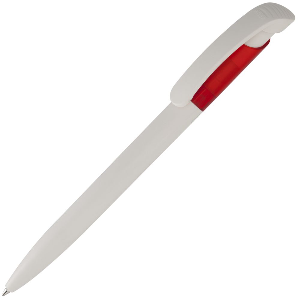 Ручка пластиковая шариковая Bio-Pen, белая с красным