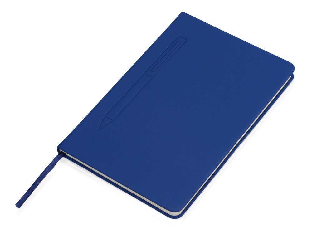 Блокнот А5 Magnet 14,3*21 с магнитным держателем для ручки, синий, 14,3х21х1,2