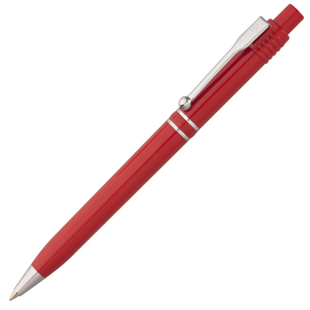 Ручка пластиковая шариковая Raja Chrome, красная