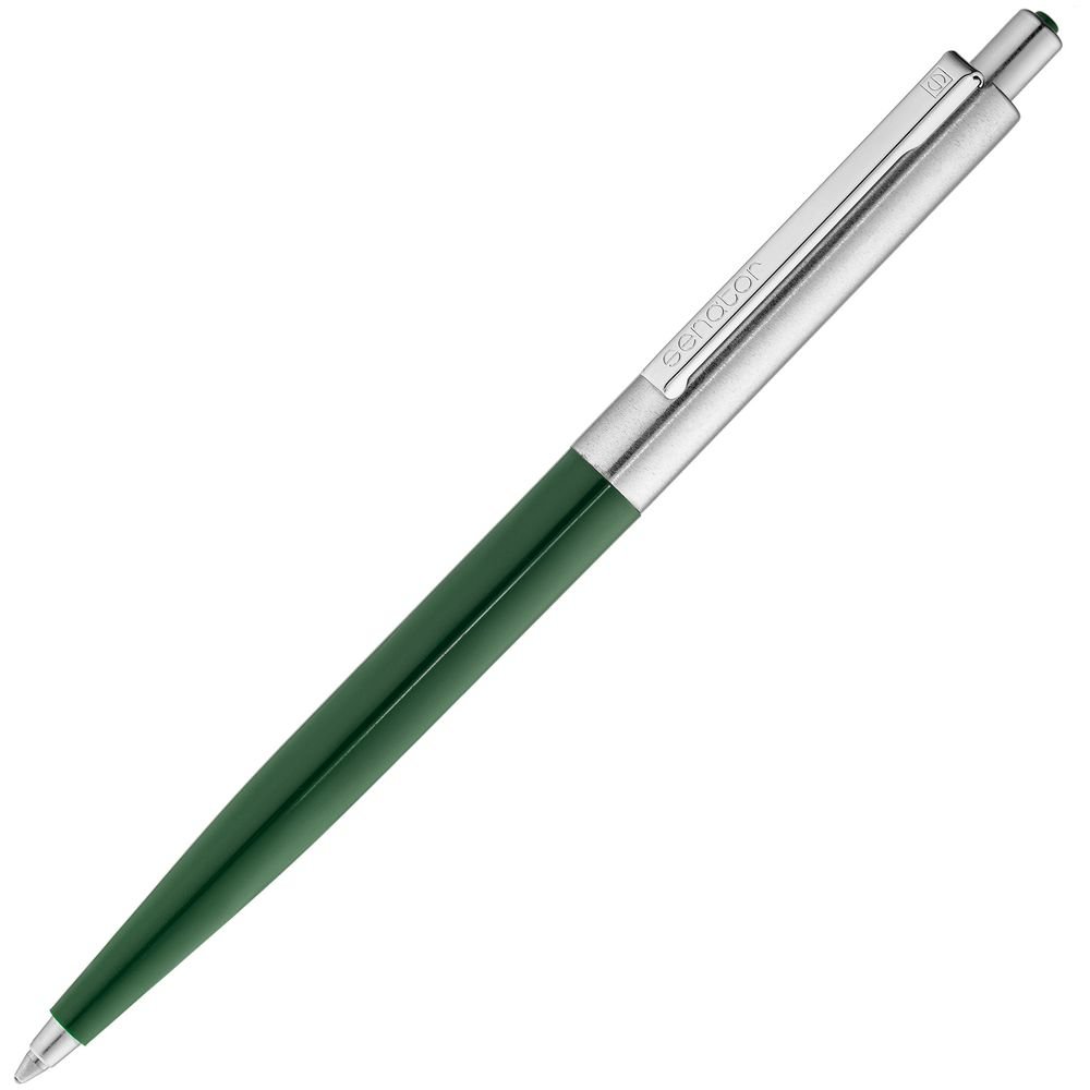 Ручка пластиковая шариковая Senator Point Metal, зеленая