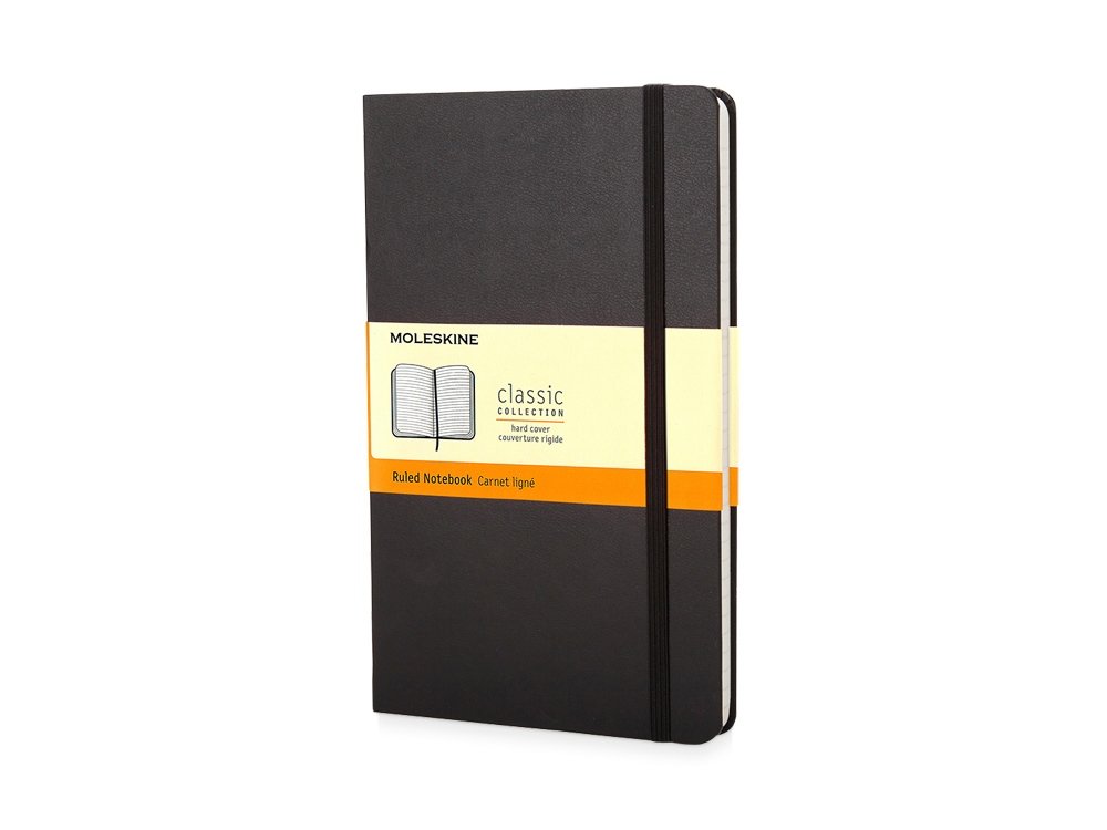 Записная книжка Moleskine Classic (в линейку) в твердой обложке, Pocket (9x14см), черный, 9х14х1,5