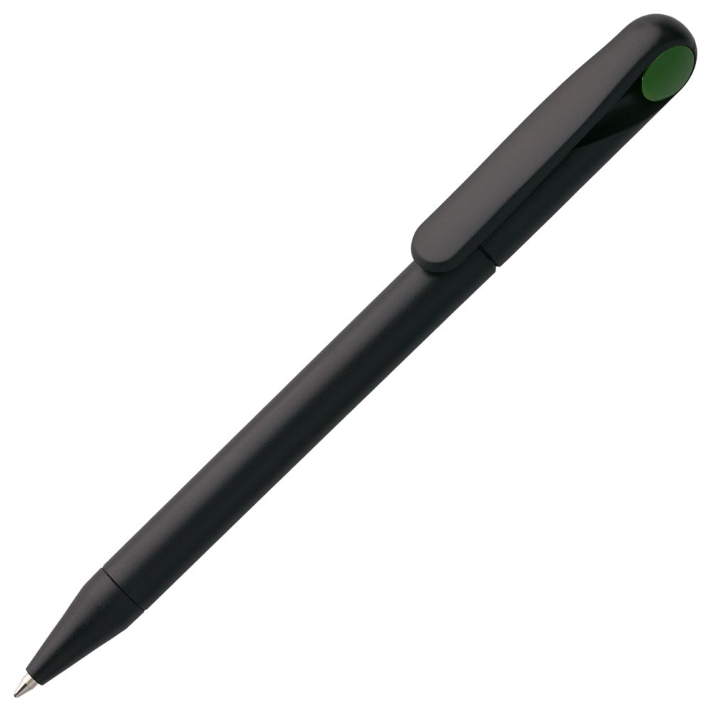 Ручка пластиковая шариковая Prodir DS1 TMM Dot, черная с зеленым