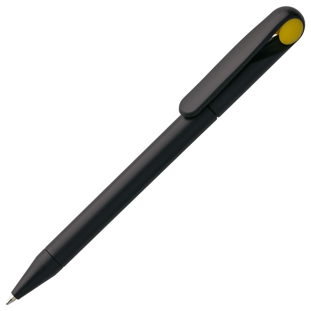 Ручка пластиковая шариковая Prodir DS1 TMM Dot, черная с желтым