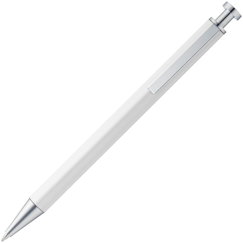 Ручка металлическая шариковая Attribute, белая