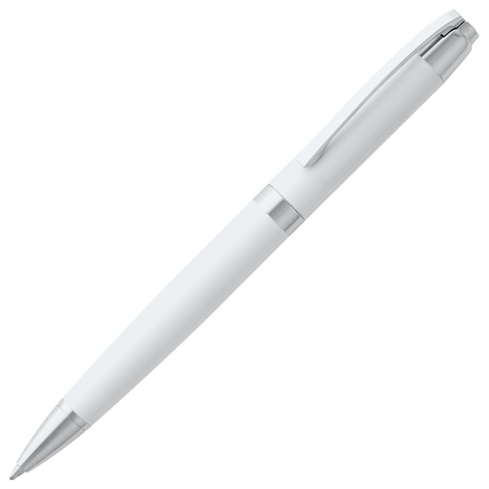 Ручка металлическая шариковая Razzo Chrome, белая