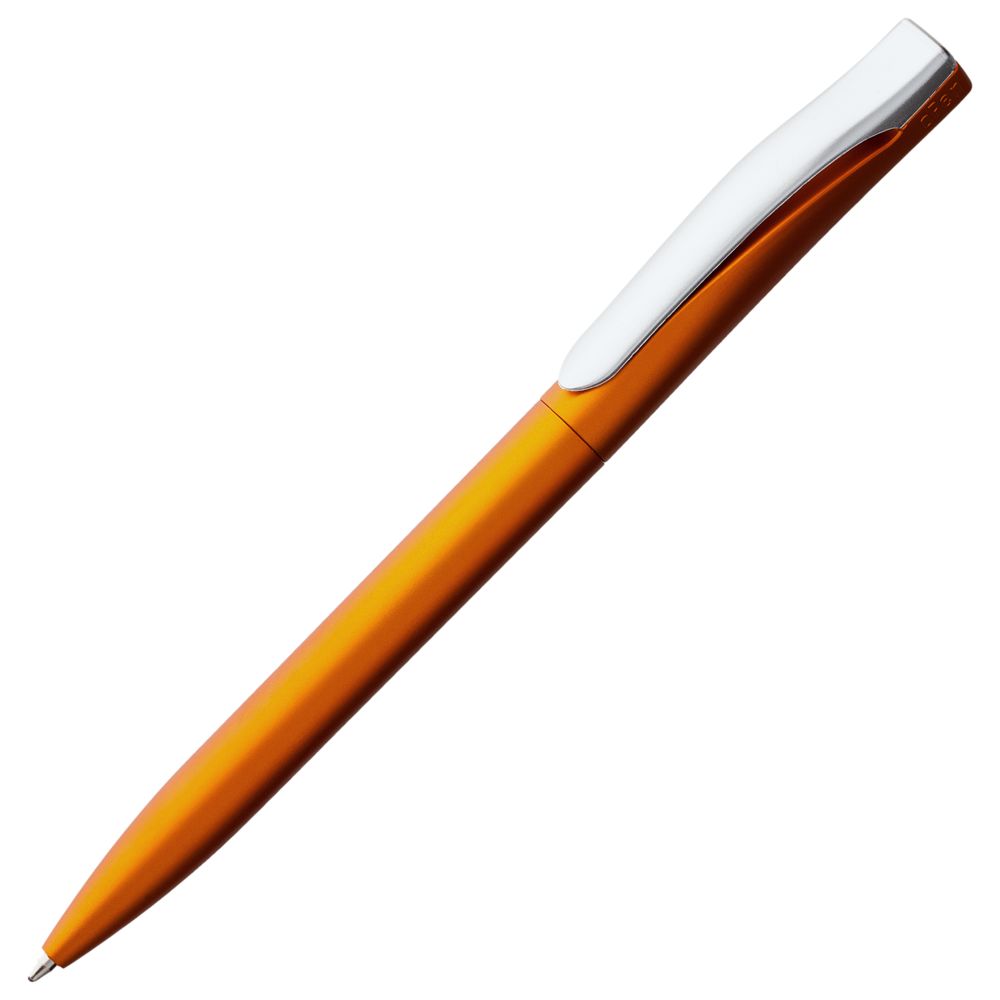 Ручка пластиковая шариковая Pin Silver, оранжевый металлик