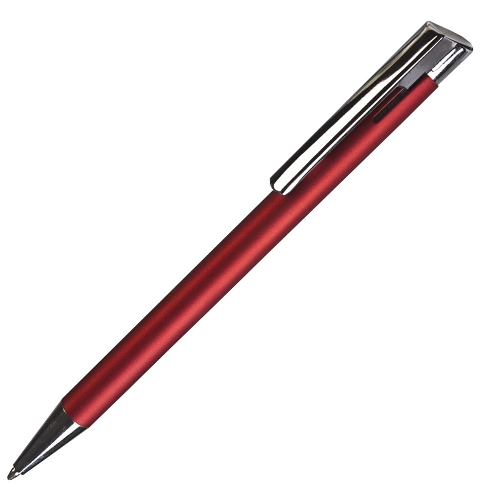 Ручка металлическая шариковая Stork, красная