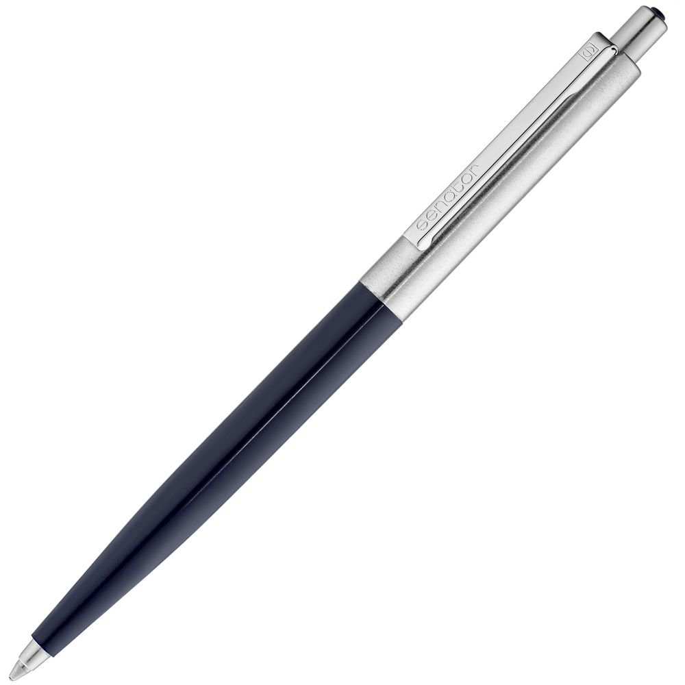 Ручка пластиковая шариковая Senator Point Metal, темно-синяя