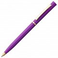 Ручка пластиковая шариковая Euro Gold,фиолетовая