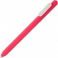 Ручка пластиковая шариковая Slider Soft Touch, розовая с белым