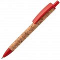 Ручка деревянная шариковая Grapho, красная