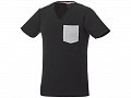 Мужская футболка Gully с коротким рукавом и кармашком, черный/серый, 2XL