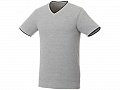 Мужская футболка Elbert с коротким рукавом, серый меланж/темно-синий/белый, XL