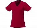 Модная женская футболка Amery  с коротким рукавом и V-образным вырезом, красный, XL