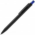 Ручка металлическая шариковая Chromatic, черная с синим